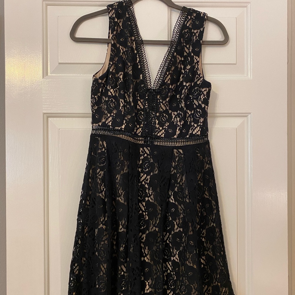 Mi Amore Black Flowered Dress
